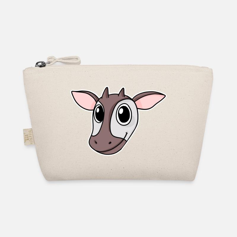 Okapi Forest Giraffe Head Motif Animal Organic Pouch