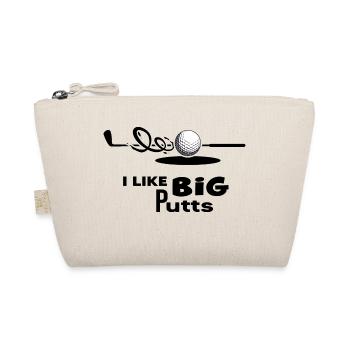 Golf Golfplatz Golfspieler beim"Einlochen" - Bio-Täschchen - Natur - Vorne