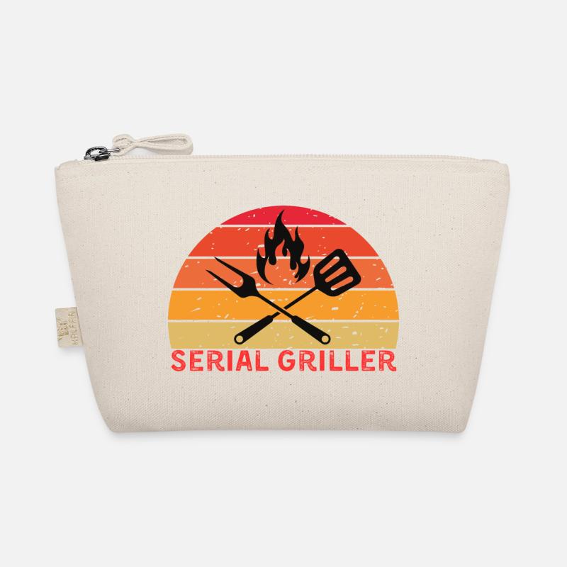 Serial Griller Retro BBQ Design Organic Pouch