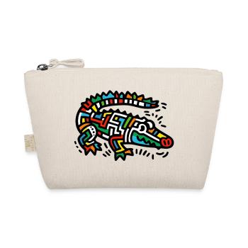 Alligator Crocodile - Organic Pouch - nature - Front