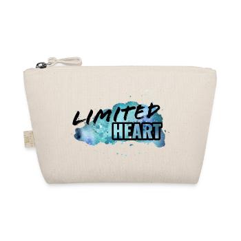 Minimalist Heart and Ink Splash Design - Organic Pouch - nature - Front