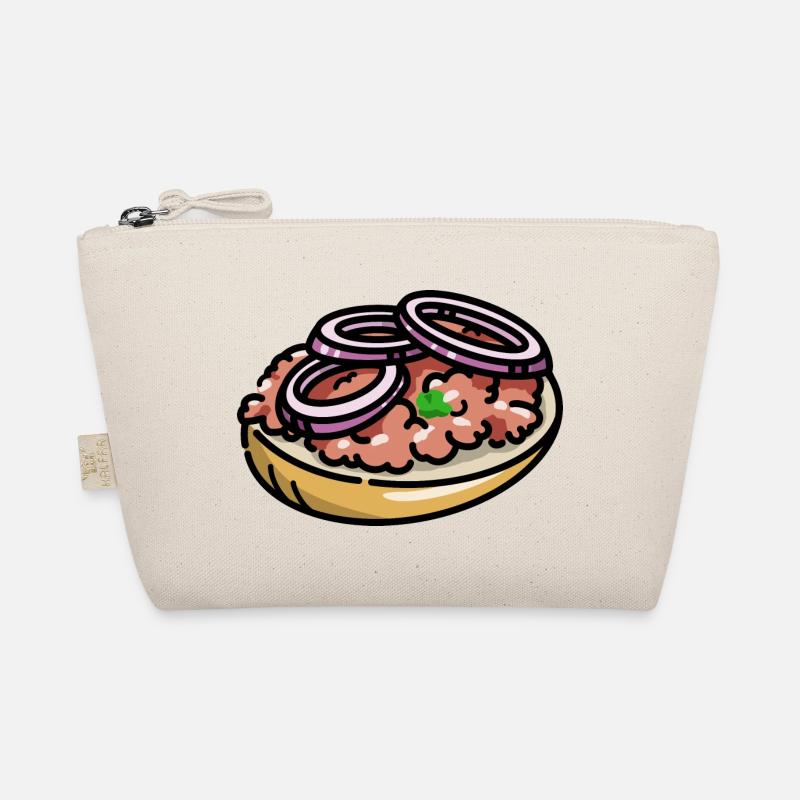 Comic Mettbrötchen Mett Hack Brötchen Zwiebeln Bio-Täschchen
