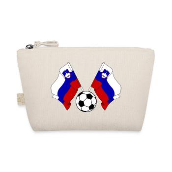 Two Slovenian flags football Slovenia - Organic Pouch - nature - Front