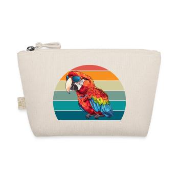 Papagei Retro Vogel Sommer - Bio-Täschchen - Natur - Vorne