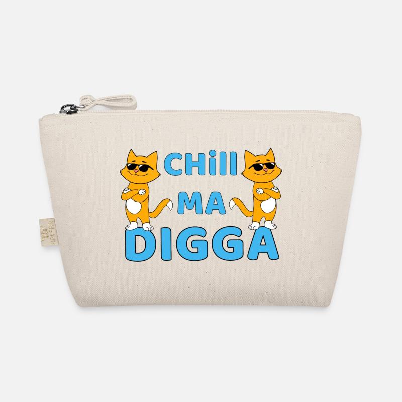Chill ma Digga - lustige katze mit Sonnenbrille Bio-Täschchen