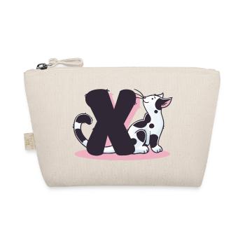 Katze Buchstabe X - Bio-Täschchen - Natur - Vorne