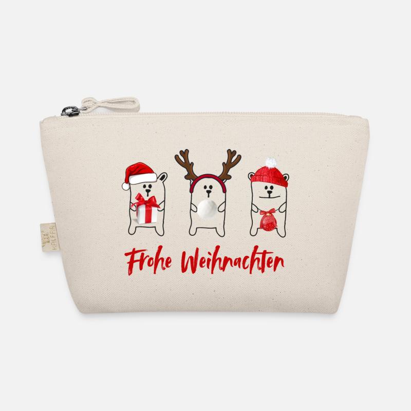 Frohe Weihnachten - Bio-Täschchen - Natur