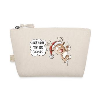 Reindeer Christmas Saying - Organic Pouch - nature - Front