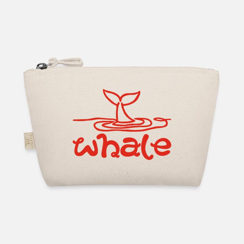 Das Zeichen des Wals (rot) Bio-Täschchen