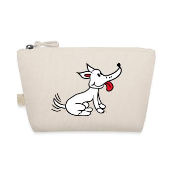 Dog wagging excited cute happy - Organic Pouch - nature - Front