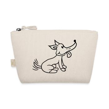 Dog wagging sweet happy excited - Organic Pouch - nature - Front