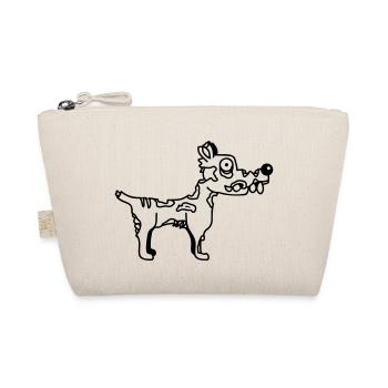 Dog Zombie Undead Halloween Horror Corpse Creepy - Organic Pouch - nature - Front
