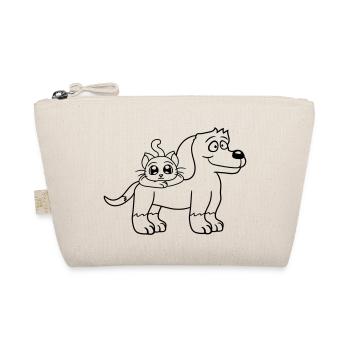 Chien Chat Deux Amis Équipe Chaton 2 Duo Équipage - Trousse biologique - nature - Devant
