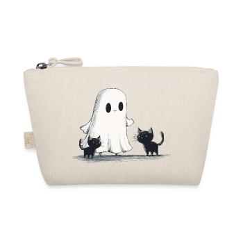 Geist Schwarze Katzen Halloween Geist - Bio-Täschchen - Natur - Vorne