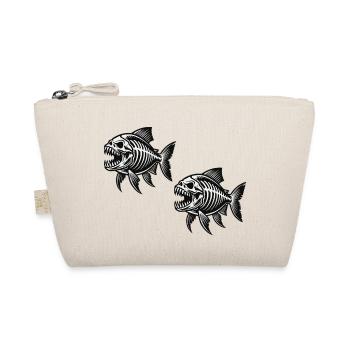 Skeleton Piranha 2 - Organic Pouch - nature - Front