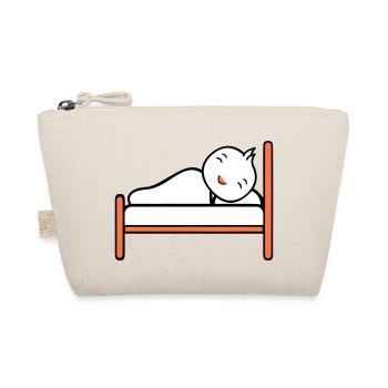 Bird Sleeps Bed Tired Night Recover Blanket Lazy - Organic Pouch - nature - Front
