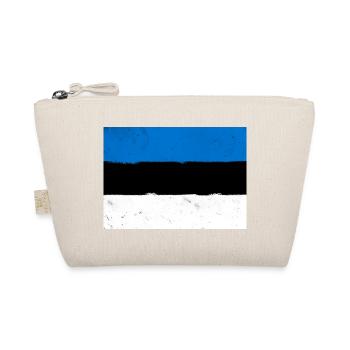 Flagge Estlands – Nordischer Minimalismus - Bio-Täschchen - Natur - Vorne