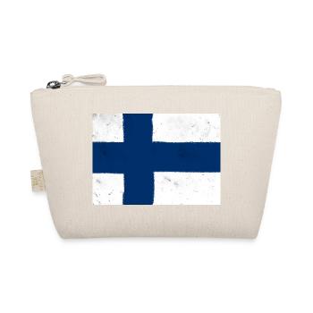 Flag of Finland – Scandinavian simplicity - Organic Pouch - nature - Front