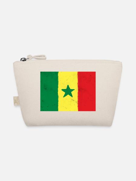 Flagge von Senegal - Bio-Täschchen - Natur - Vorne