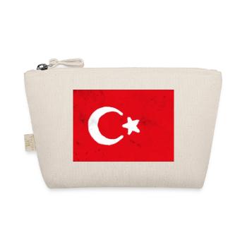 Türkische Flagge Abstrakter Kunstdruck - Bio-Täschchen - Natur - Vorne