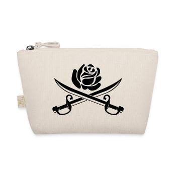 Black Rose and Crossed Swords - Organic Pouch - nature - Front