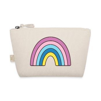 Pastell Regenbogen Design - Bio-Täschchen - Natur - Vorne