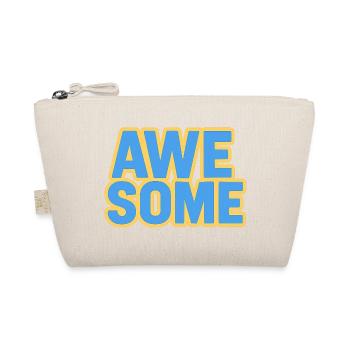Buntes "Awesome" Schriftdesign - Bio-Täschchen - Natur - Vorne