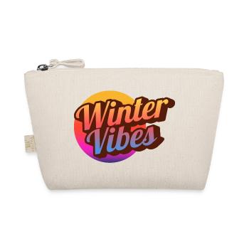 Winter Vibes Retro Gradient - Organic Pouch - nature - Front