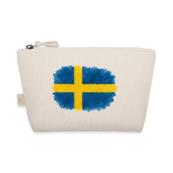schweden-fahne-klecks - Bio-Täschchen - Natur - Vorne