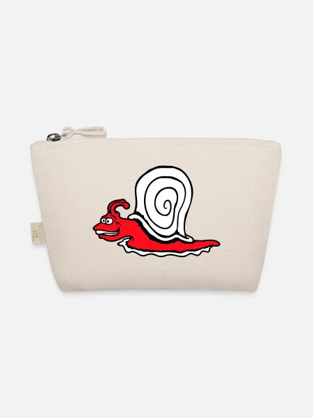 Snail Fast Crawl Funny Cartoon Frenzy - Organic Pouch - nature - Front