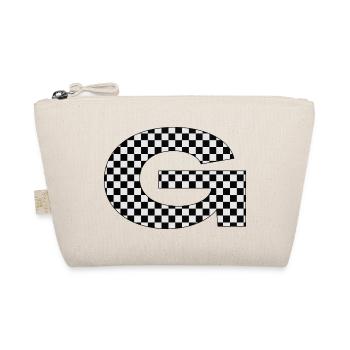 Lettre G Motif damier - Trousse biologique - nature - Devant