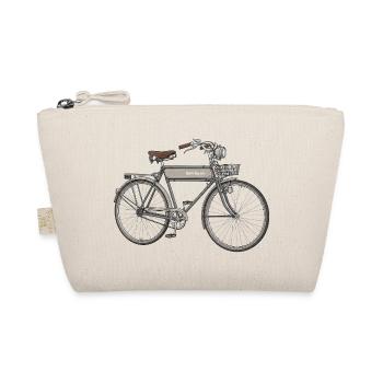 Vintage Bicycle with Basket - Organic Pouch - nature - Front