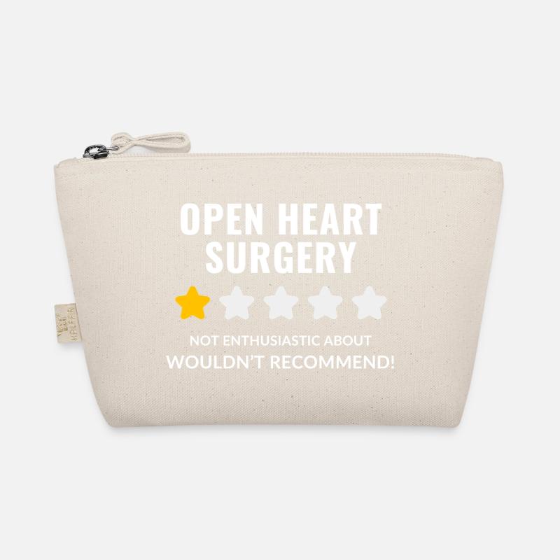 Minimalistische Illustration einer Operation am offenen Herzen Bio-Täschchen