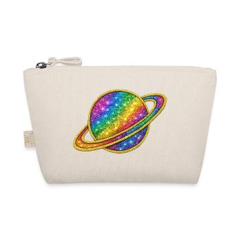 Glitzerndes Regenbogen-Galaxie-Design - Bio-Täschchen - Natur - Vorne