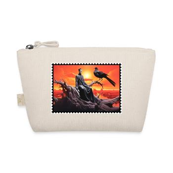 Dark fantasy raven and sunset surreal - Organic Pouch - nature - Front