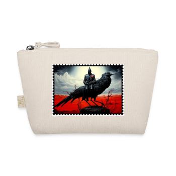 Dark raven rider with helmet red desert landscape - Organic Pouch - nature - Front