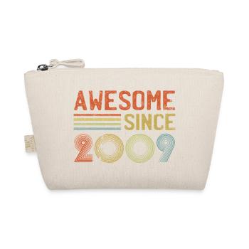 Retro 2009 Celebration Typography - Organic Pouch - nature - Front