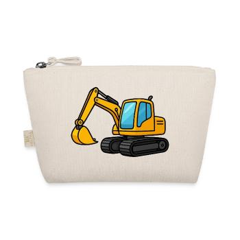 Miniature excavator illustration - Organic Pouch - nature - Front