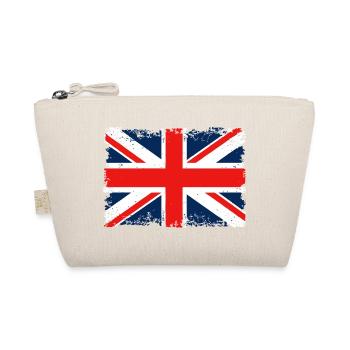 Distressed Union Jack Flag - Organic Pouch - nature - Front