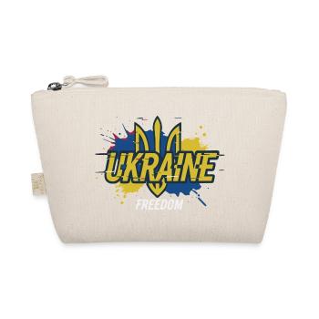 Ukraine Freedom Trident Splash Tee - Organic Pouch - nature - Front