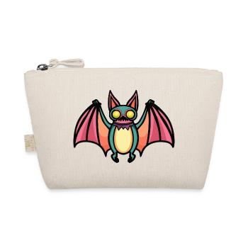 Fledermaus Halloween Zombie - Bio-Täschchen - Natur - Vorne