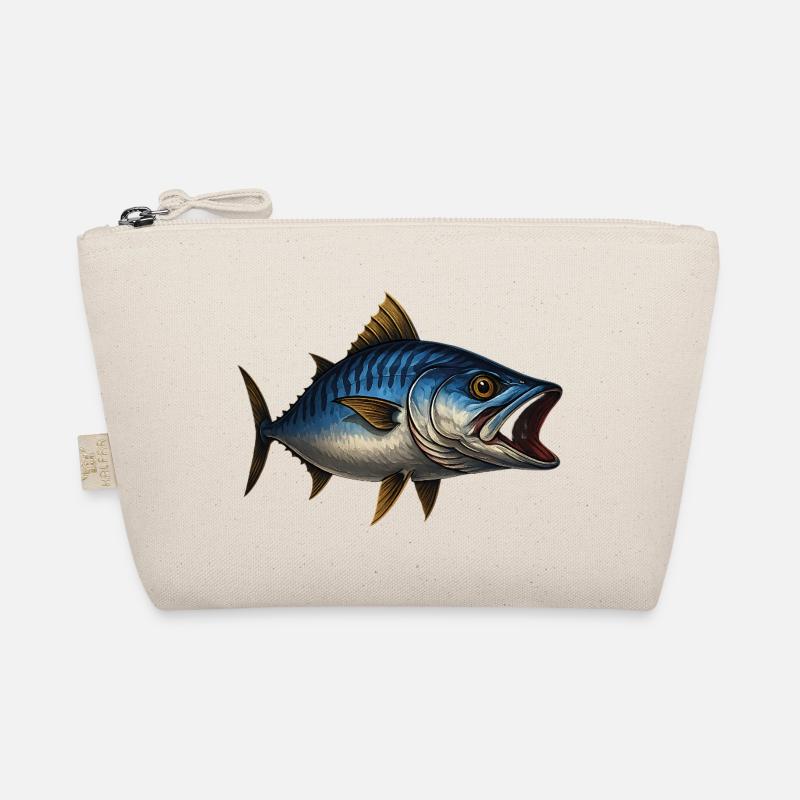 Dynamischer Blauflossen-Thunfisch Illustration - Bio-Täschchen - Natur