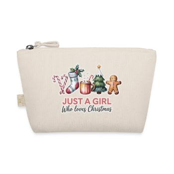 Nur ein Mädchen liebt Weihnachten - Bio-Täschchen - Natur - Vorne