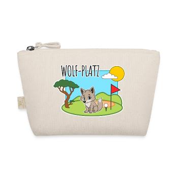 Wolf-Platz - Ein Wolf auf dem Golfplatz - Bio-Täschchen - Natur - Vorne