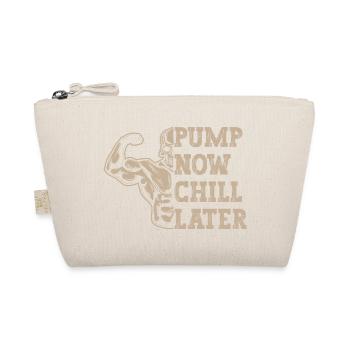 Powerlifting Bodybuilder Pump Now Chill Later Gym - Trousse biologique - nature - Devant