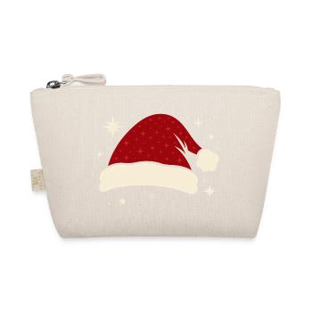 Chapeau de Père Noël Chapeau de Père Noël avec des étoiles - Trousse biologique - nature - Devant