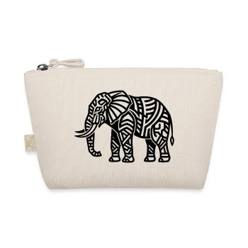 Majestätischer Elefant – Tier & Natur Design - Bio-Täschchen - Natur - Vorne
