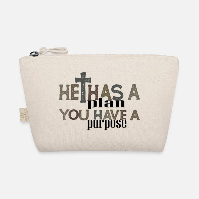 Faith Cross Typography Tee Organic Pouch