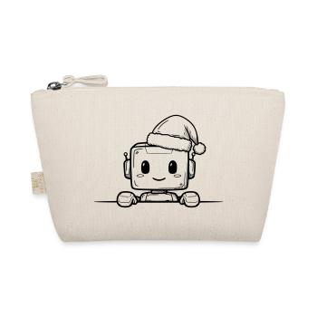 Robot Kawaii avec Chapeau de Père Noël – Design mignon - Trousse biologique - nature - Devant
