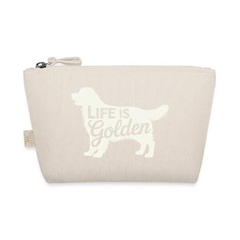 Life is Golden Retriever - Organic Pouch - nature - Front